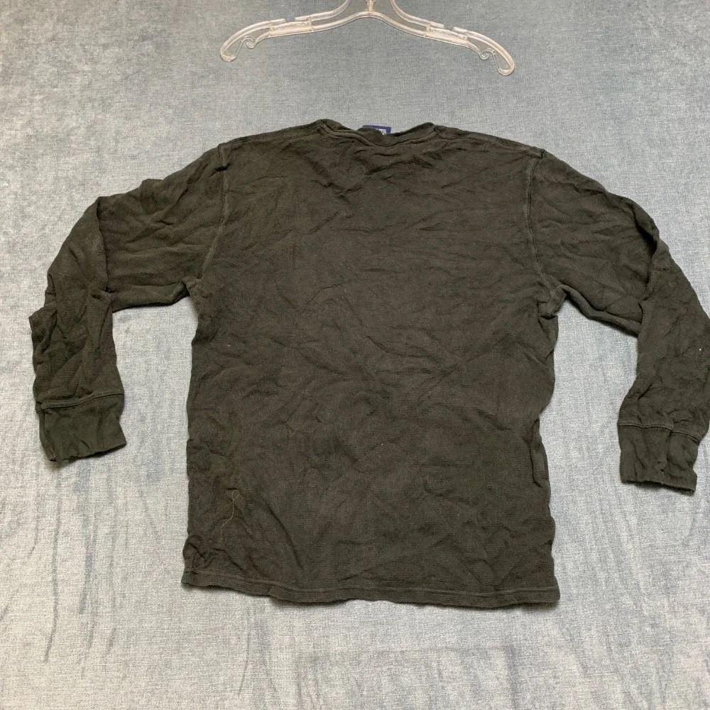 Polo Ralph Lauren Shirt Mens Large Black Thermal Waffle Knitted Sleepwear